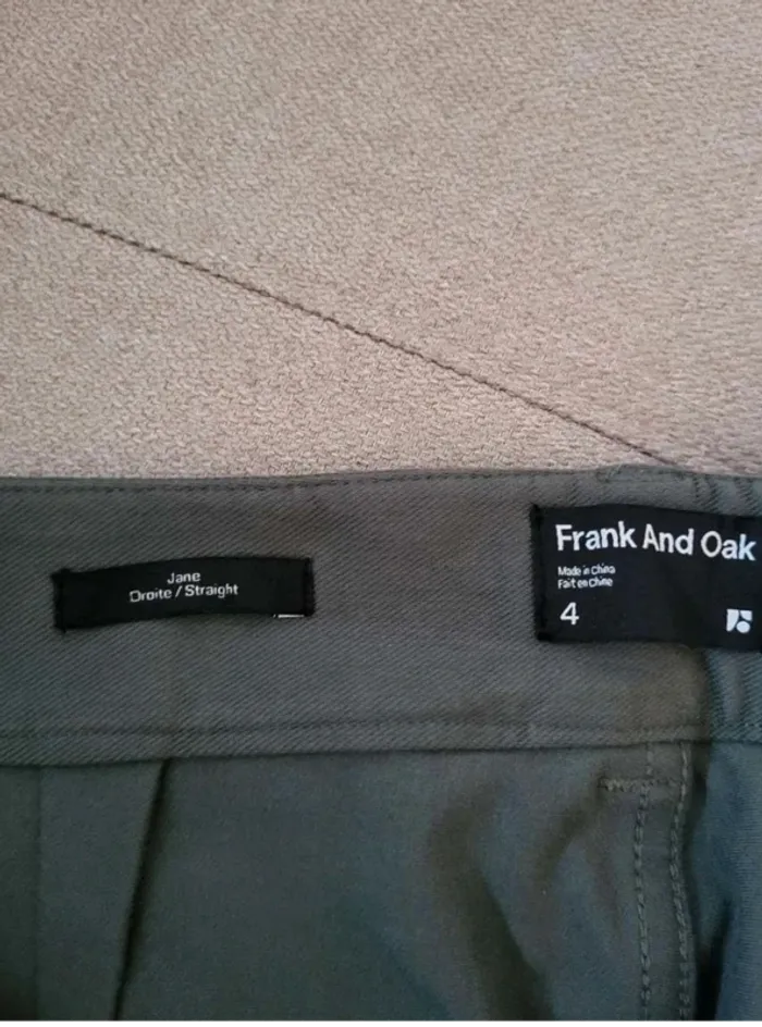 Pantalon coupe  droite  taille haute  Frank  and Oak  taille  S - photo numéro 7