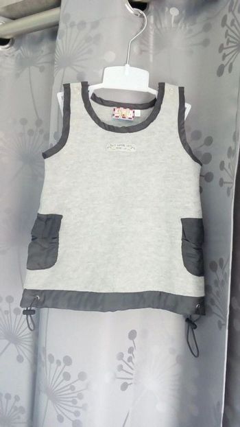 👣 Petite robe grise pour bébé fille de 6 mois "Tout compte fait" 👣