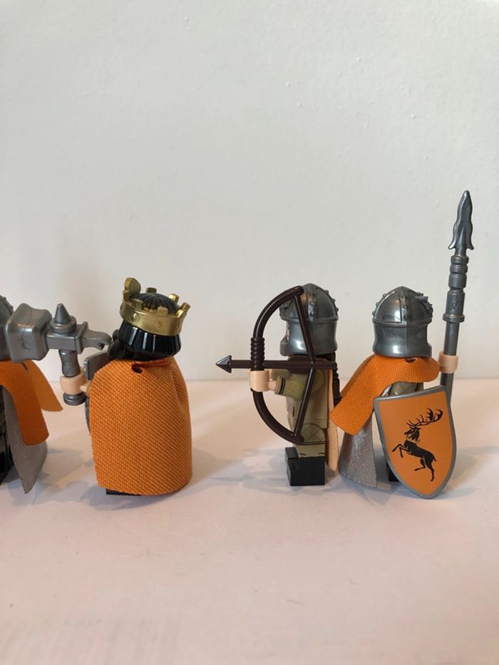 Figurine type lego Roi Stannis Barathéon et 4 soldats game of thrones - photo numéro 5