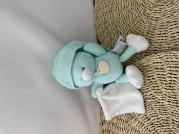 Doudou mouchoir poussin BABY NAT' coquille verte