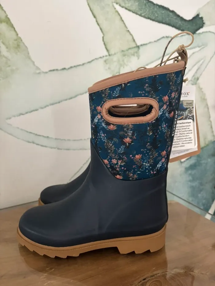 Bottes femme fleurs Blackfox isothermique bleu - photo numéro 2