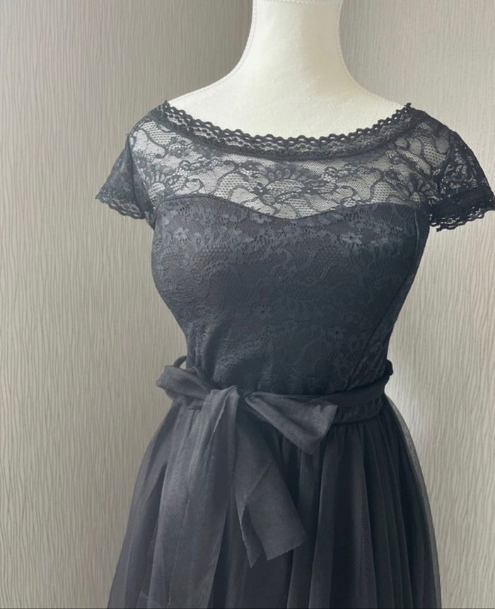 🖤 Robe de soirée noire en tulle - photo numéro 3