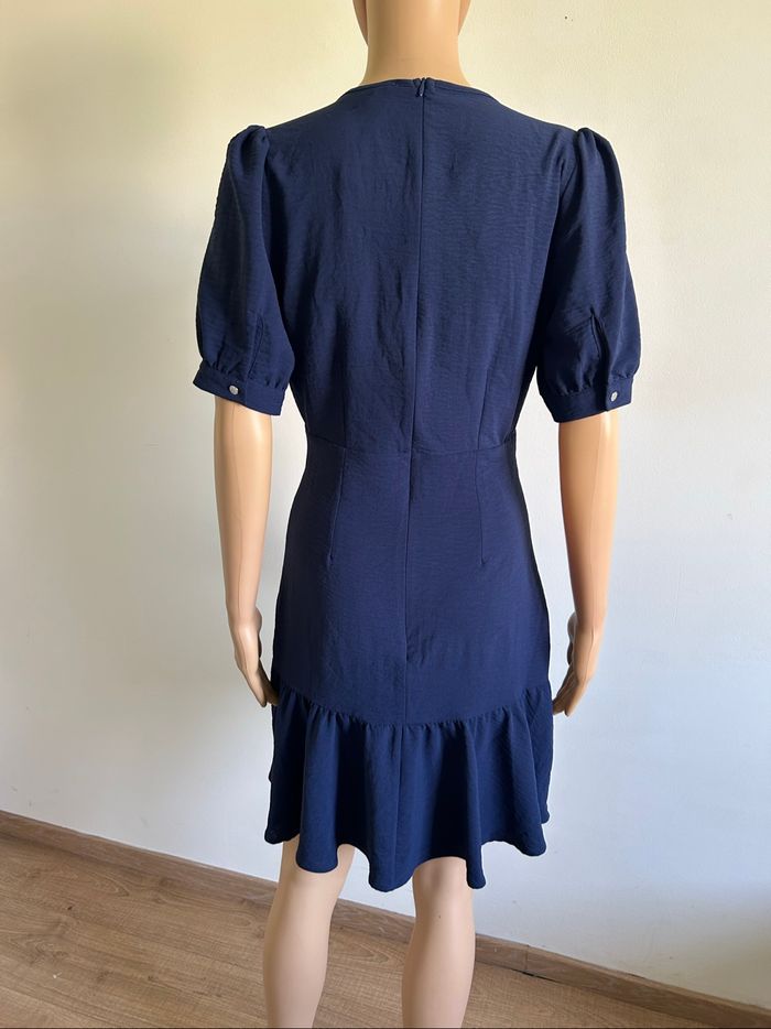 Robe bleue marine neuve à manches courtes Morgan taille 34 (valeur 60€) - photo numéro 5