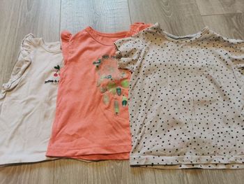 Lot 3 Tee-shirt manche courte 18 mois Tee-shirt orange sans marque