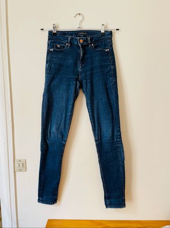 Jean slim taille basse Esprit bleu taille XS/34 en très bon état
