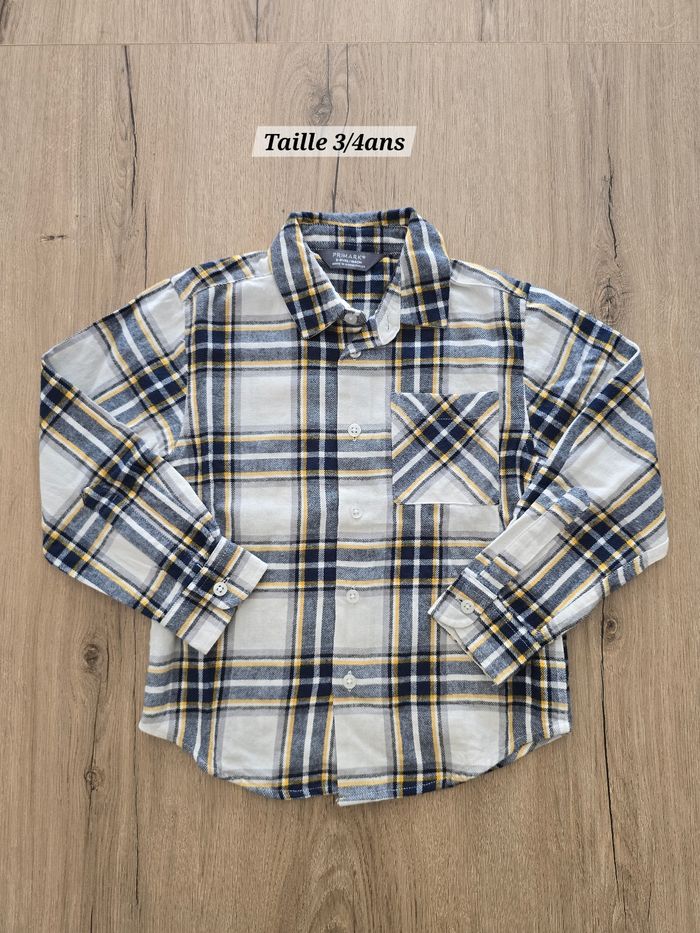 Chemise manches longues - Taille 3/4ans - Primark