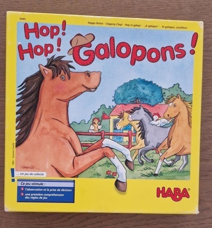 Jeu haba  hop hop galopons en bon etat - photo numéro 2
