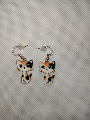 Boucles d'oreilles chat