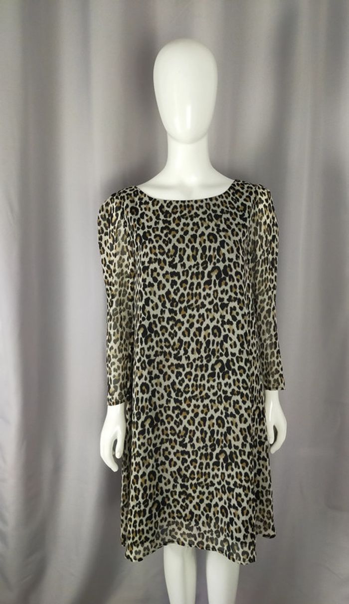 Robe Claudie Pierlot à imprimé léopard – Taille 40 - photo numéro 11
