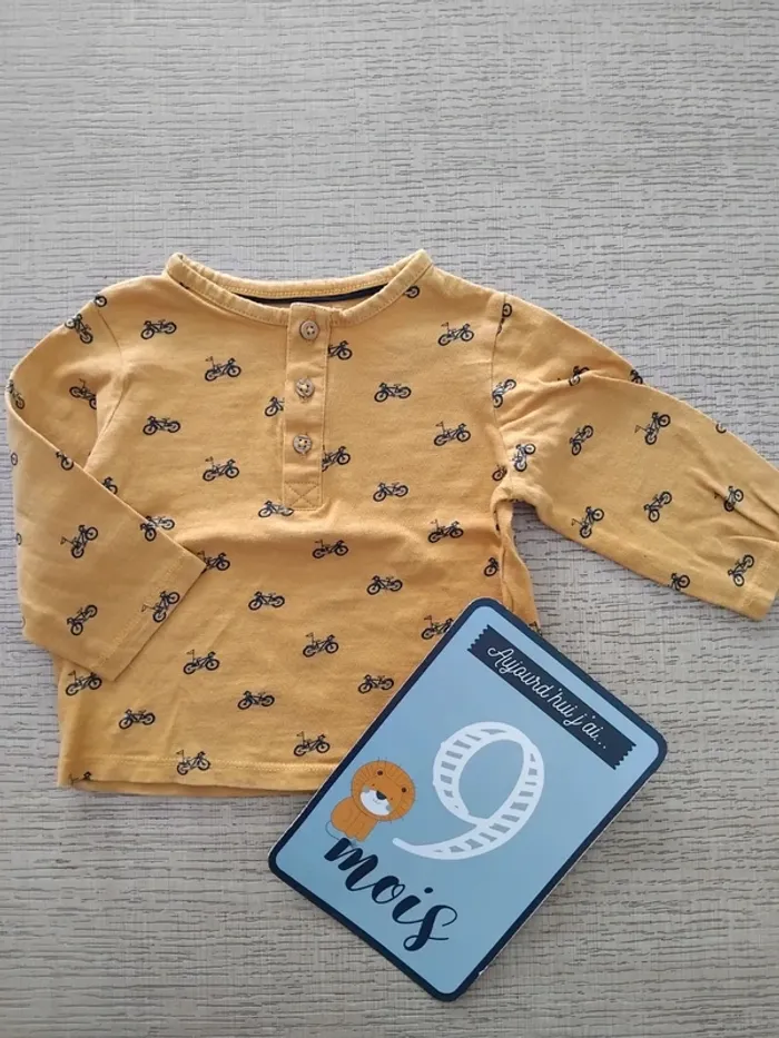 Haut manches longues 9 mois / 69-72 cm