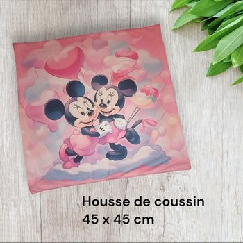 Housse de coussin Minnie et Mickey mouse et