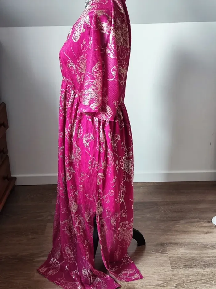 Robe longue rose et or Lilie Rose - photo numéro 5