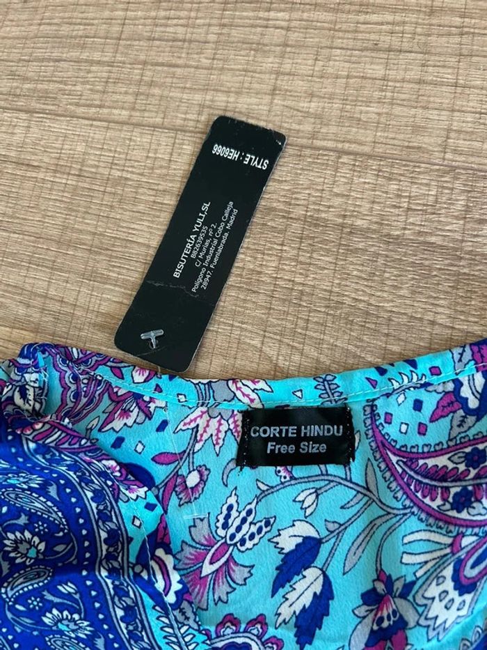 Kimono long imprimé neuf en soie taille unique - photo numéro 13