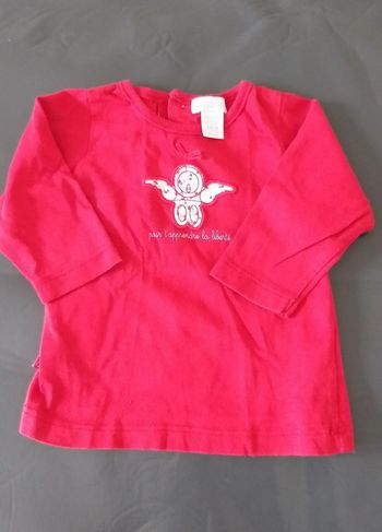 Tee-shirt Obaïbi rouge à motif