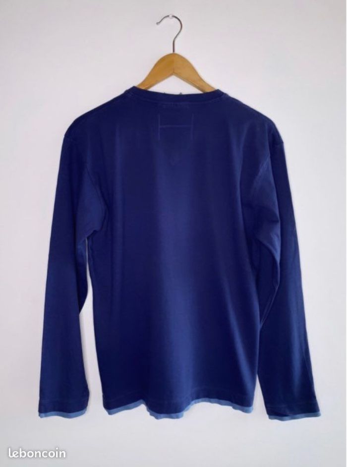 T-shirt manches longues bleu marine Hechter studio - photo numéro 3