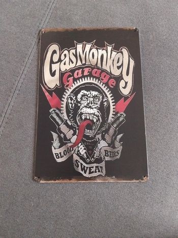 Plaque métallique GASMONKEY GARAGE