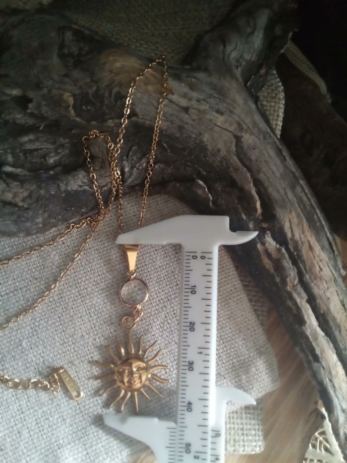 Collier soleil et connecteur en cristal de quartz - photo numéro 3