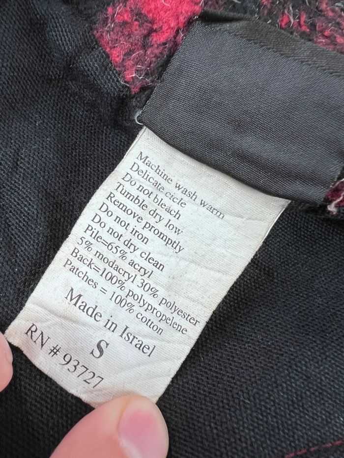 Ouray Gilet polaire vintage sans manches à carreaux rouge/noir – Taille S - photo numéro 4