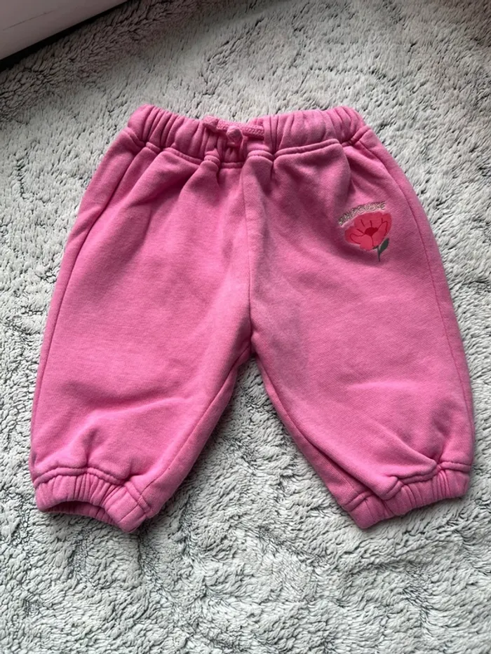 Pantalon rose fleur Tape à l’œil 3 mois - photo numéro 3