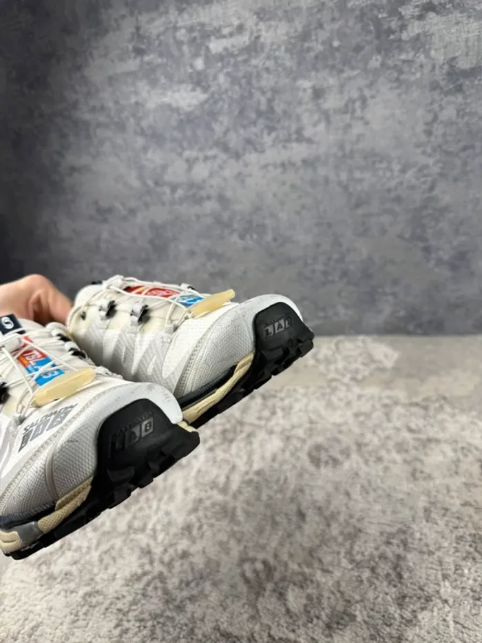 Salomon XT-4 OG - White Lunar Rock - White & Beige & Blue - photo numéro 15