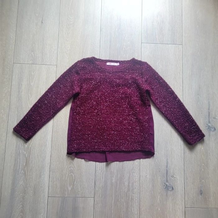 Maillot pull bordeaux. Fille 8 ans. Marque Gémo