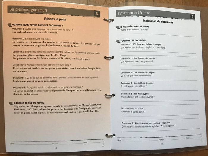 Histoire CM1 - CM2  la Préhistoire - l'Antiquité - 5 documents + fichier + posters + guide - photo numéro 3