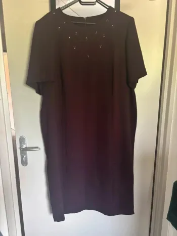 Robe couleur prune aubergine taille 54