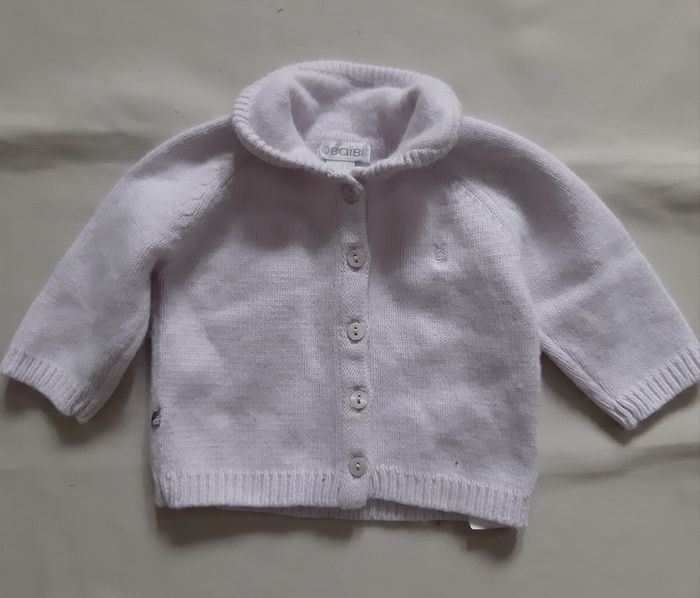 lot de 2 gilets mauve et gris - Obaïbi - 3 mois - photo numéro 2