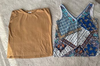 Débardeur cache-cache + teeshirt sans manche gemo taille M