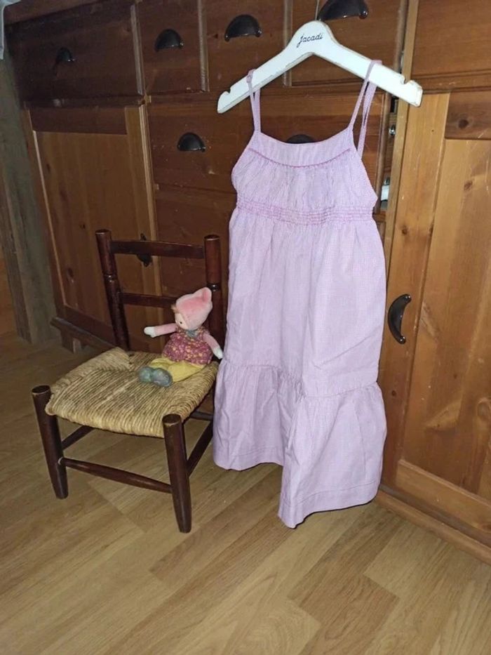 Robe jacadi 4 ans Vichy rose tbe - photo numéro 3