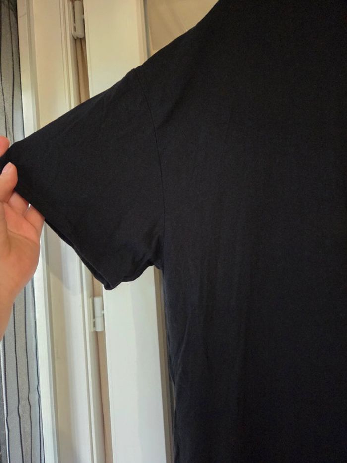 Robe t-shirt noir coton - photo numéro 2