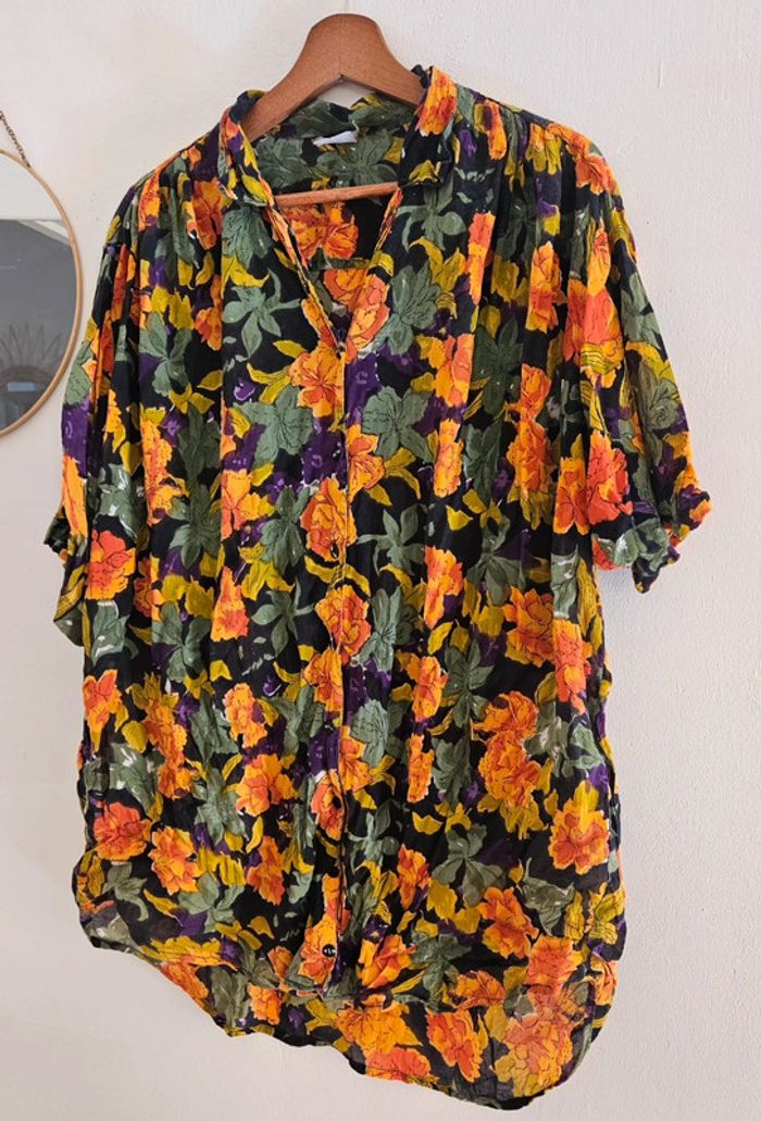 Blouse fleurie vintage - photo numéro 3