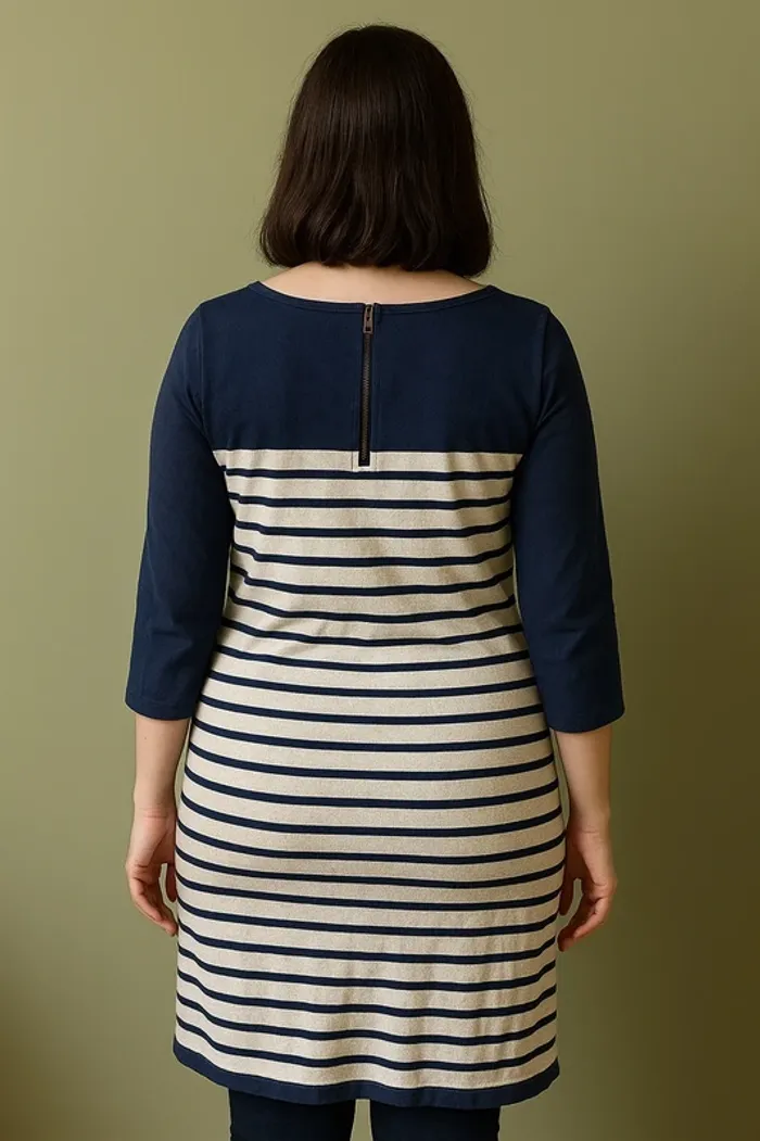 Robe marinière Premaman maternité – taille M – manches 3/4 - photo numéro 2