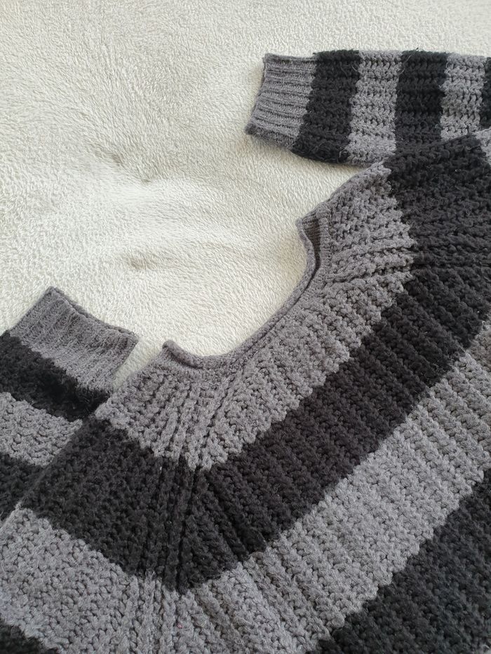 Pull femme M noir et gris - photo numéro 8