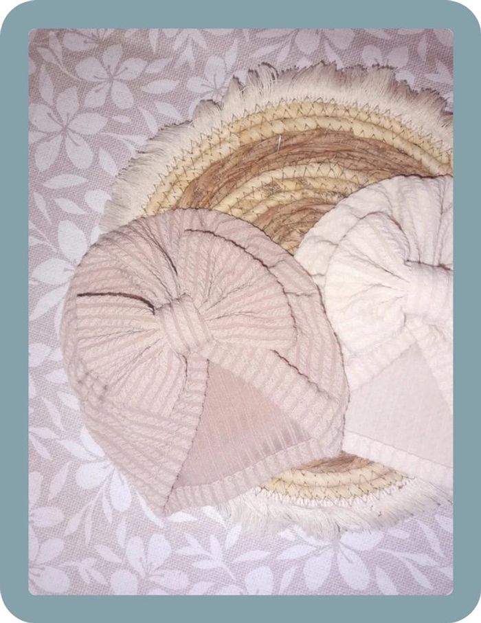 Lot bonnet fille 3/6 mois