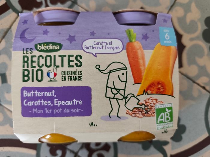 Bledina butternut carottes épeautre