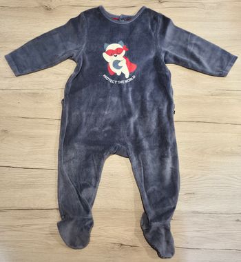 Pyjama en velours bleu, Obaïbi, 18 mois