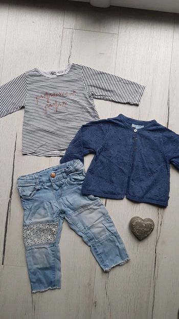 Ensemble 3 pièces mi saison fille 12mois