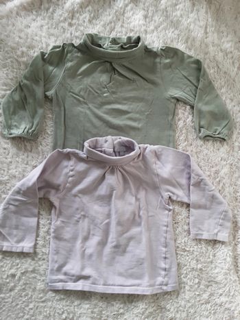 Lot 2 t-shirt col roulé 18/24 mois