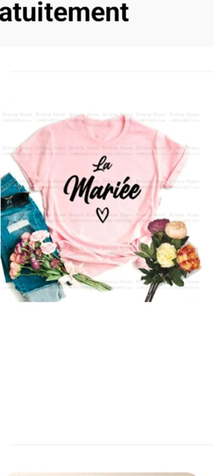 Lot enterrement vie de jeune fille neuf tee shirts - photo numéro 3