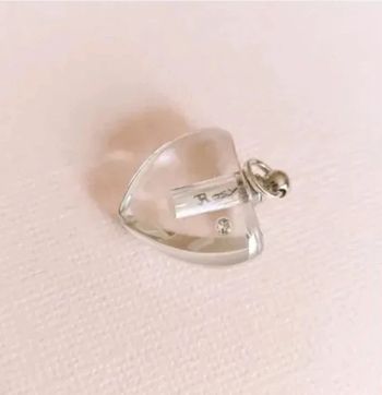 Pendentif coeur personnalisé grain de riz