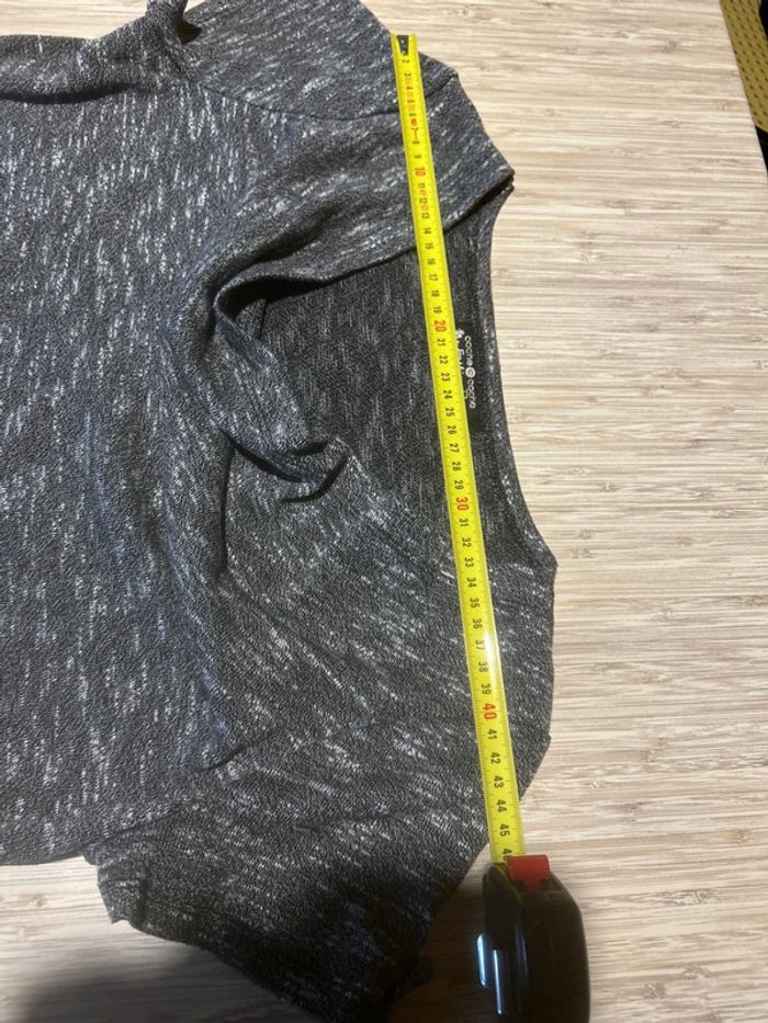 Robe ample courte d hiver gris 42 cache cache col benitier - photo numéro 4