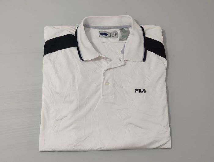 Vêtement Homme Polo blanc Fils Fila taille L #RETROSTREET