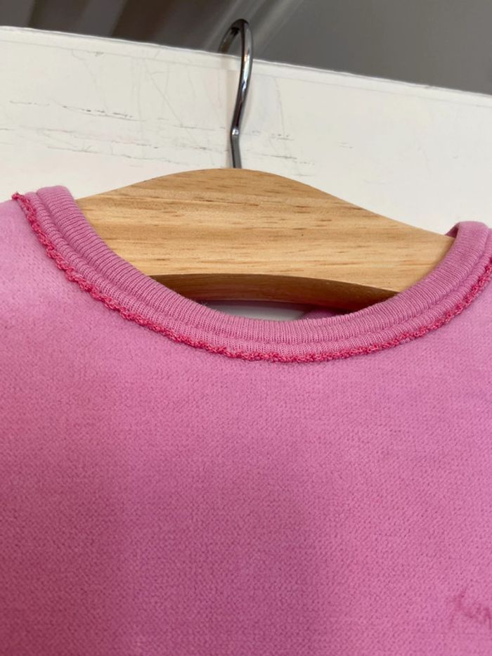 Pyjama à pieds velours rose Petit Bateau 18 mois - photo numéro 3