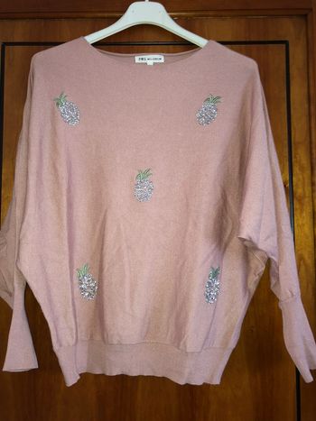 Pull rose ananas Millenium taille unique