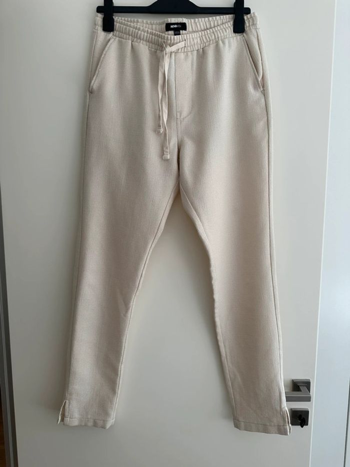 Pantalon beige joggers homme taille L - fashion nova très bon état