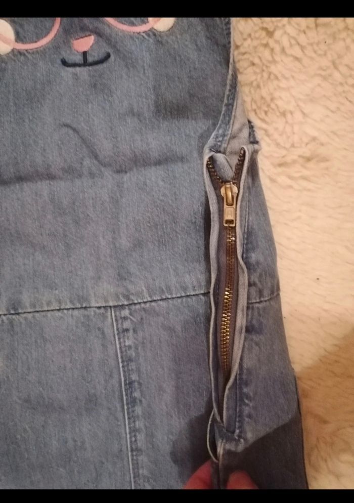 Robe salopette en jean 8 ans - photo numéro 4