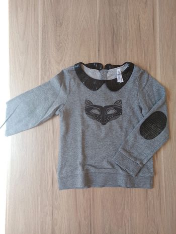 Sweat pull gris masque noir kids graffiti 6 ans  masque noir