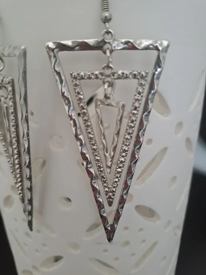 BO argentées forme triangulaire - photo numéro 2