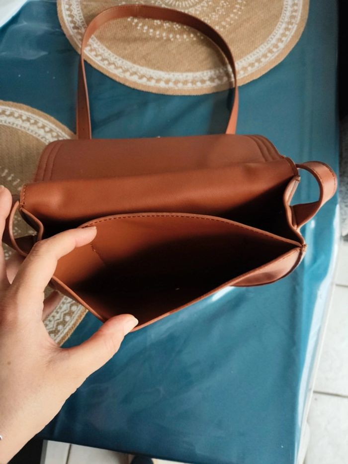 Sac bandoulière cognac neuf - photo numéro 3